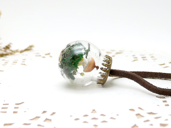 【冬季新作】MNII○溫室小菇○玻璃球項鍊 第2張的照片