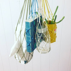 天然棉手編網袋 ╱ 環保袋 購物袋 飲料袋 提袋 第5張的照片