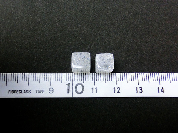 数量限定[6個]氷みたい♪アイスキューブ(斜め) クラッククリスタル水晶天然石ビーズM-S24-N 3枚目の画像