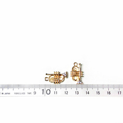 2個セット【4：コルネット(ポケットトランペット)】楽器チャームオーケストラビジュージャズ吹奏楽クラシック033C 4枚目の画像