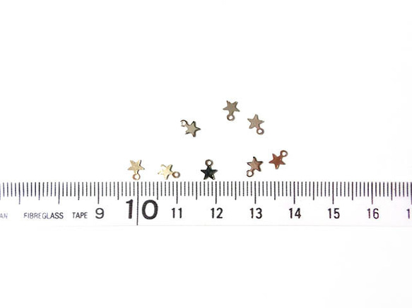 【16個セット】K16GPゴールドスターダスト☆小さな星チャーム 宇宙モチーフ 素材 材料M04G_(8×2) 5枚目の画像