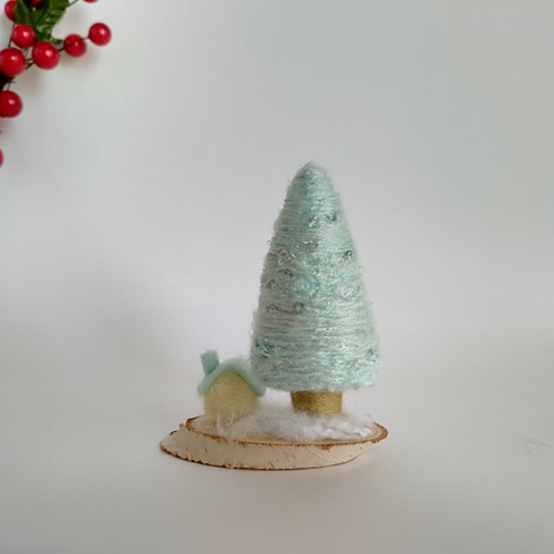 受注制作】クリスマスツリー＆小さいお家☆羊毛フェルト その他