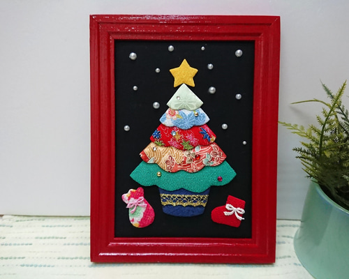 手作り押し絵の壁飾り『クリスマス』 1_ad26fc5efd38a05e985f9a2fcaaa