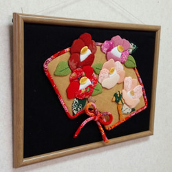 マチャケ様　押し絵、タペストリ－、縮緬桐玉手箱 椿のちりめん押し絵 壁飾り タペストリー・壁掛け 夢さき 通販