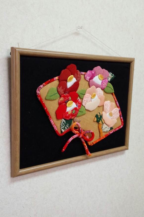 季節のおすすめ商品 椿のちりめん押し絵 壁飾り タペストリー・壁掛け 夢さき 通販 その他