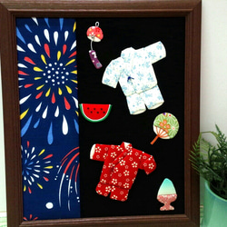 夏のちりめん押し絵フレーム 夏祭り タペストリー・壁掛け 夢さき 通販