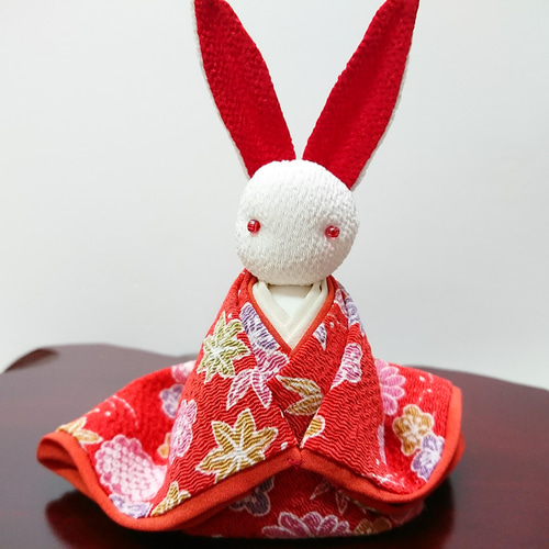 うさぎ ちりめん細工 その他人形 夢さき 通販 4655947｜Creema
