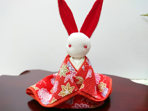うさぎ ちりめん細工 その他人形 夢さき 通販 4655947｜Creema