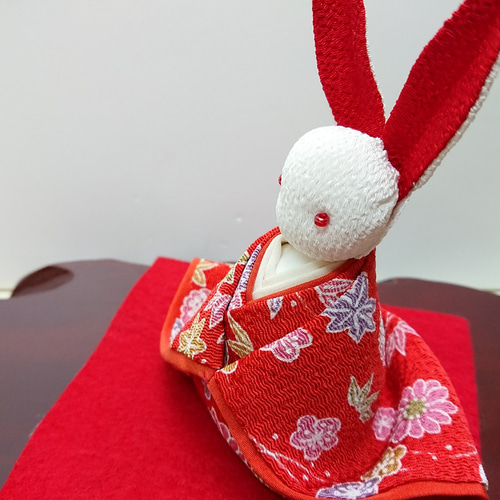 うさぎ ちりめん細工 その他人形 夢さき 通販 4655947｜Creema