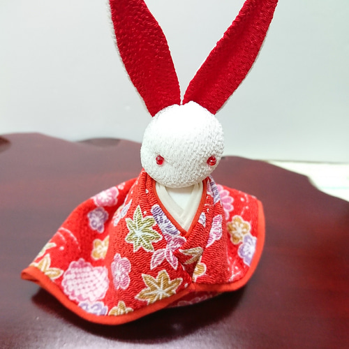 かわいい 手捻り人形 うさぎの着物屋さん 7体セット うさぎ山
