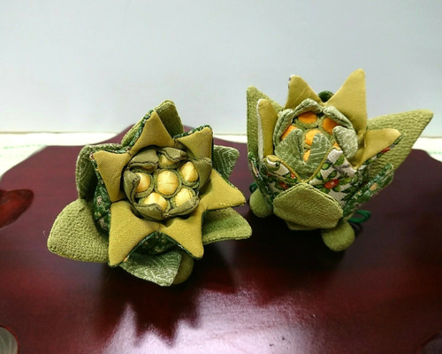 ふきのとう 二個 春のちりめん細工 その他置物 夢さき 通販