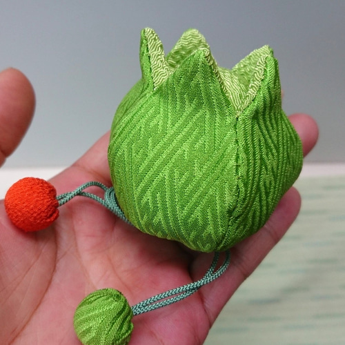 ちりめん細工 ほおずき 二個 その他インテリア雑貨 夢さき 通販