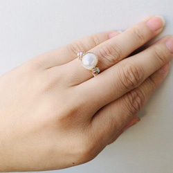 送料無料✨14KGFストロベリークォーツリング✨淡い色✨ナチュラル