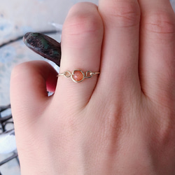 送料無料✨14KGFストロベリークォーツリング✨淡い色✨ナチュラル