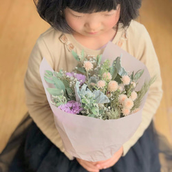 Wedding お子様用mini花束　ドライフラワー　セミオーダー 1枚目の画像