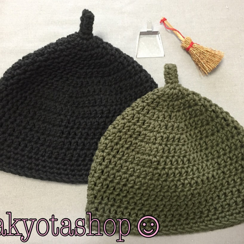 100%コットン極太毛糸のどんぐり帽子 帽子(ベビー・キッズ