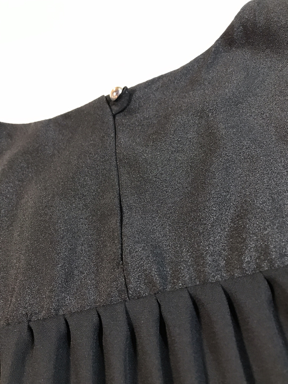 お値下げ⭐️着物リメイク絹のワンピースドレス 4枚目の画像