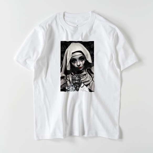綿生地 アートプリント 半袖 Tシャツ「マリア」 Tシャツ envy 通販 