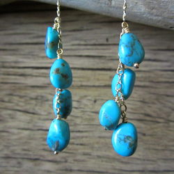 "Rough Turquoise Chain Pierce." 3枚目の画像