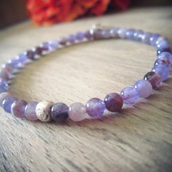 Mix Amethyst Stretch Bracelet. 第2張的照片