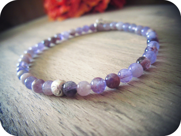 Mix Amethyst Stretch Bracelet. 第2張的照片