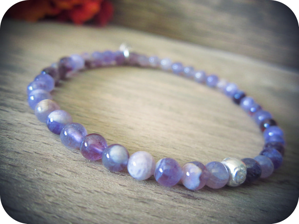 Mix Amethyst Stretch Bracelet. 第3張的照片