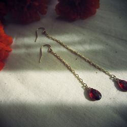 Mozambique Garnet Chain Link Pierce. 第3張的照片