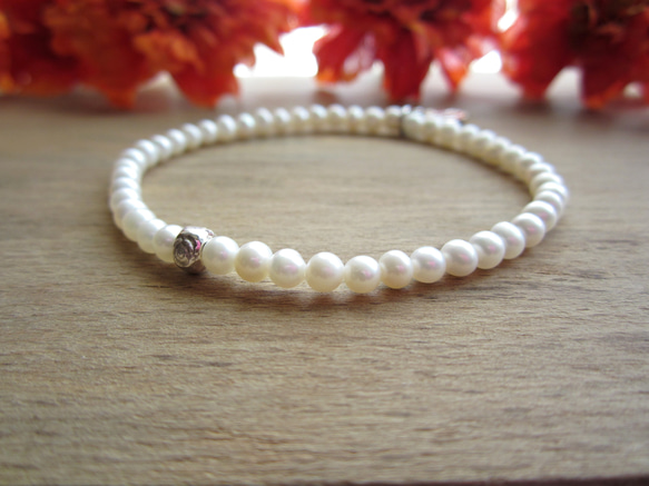 Freshwater Pearl Stretch Bracelet. 第1張的照片