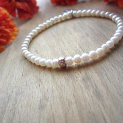 Freshwater Pearl Stretch Bracelet. 第3張的照片