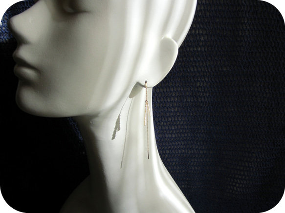 Line Pierce with keshi Pearl. 2枚目の画像