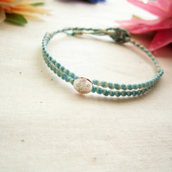 Thin Waxed Linen Bracelet.~Bird~ 第3張的照片