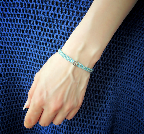 Thin Waxed Linen Bracelet.~Bird~ 第5張的照片