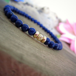 "Lapis Lazuli & 14K YG" Beads Bracelet. 5枚目の画像