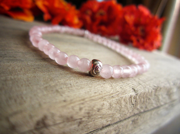 Rose Quartz Stretch Bracelet. 第1張的照片