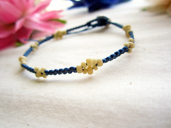 Thin W.Linen Bracelet. ~iv~ 第1張的照片