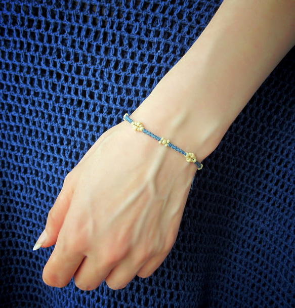 Thin W.Linen Bracelet. ~iv~ 第5張的照片