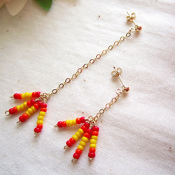 14K GF & Seed Beads Pierce.~rg~ 第1張的照片