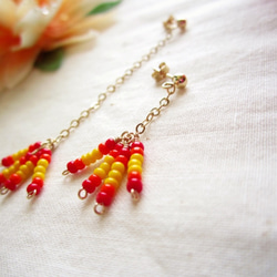 14K GF & Seed Beads Pierce.~rg~ 第2張的照片