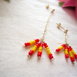 14K GF & Seed Beads Pierce.~rg~ 第3張的照片