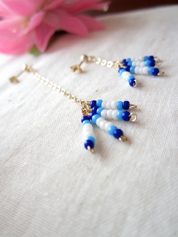 14K GF & Seed Beads Pierce.~bg~ 第4張的照片