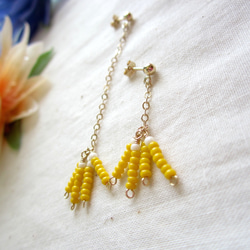 14K GF & Seed Beads Pierce.~yg~ 第3張的照片