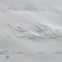 イニシャルビーズ刺繍　クリーム色　ケミカルレース　リングピロー 9枚目の画像