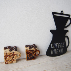 コーヒー豆と茶色マグ 5枚目の画像
