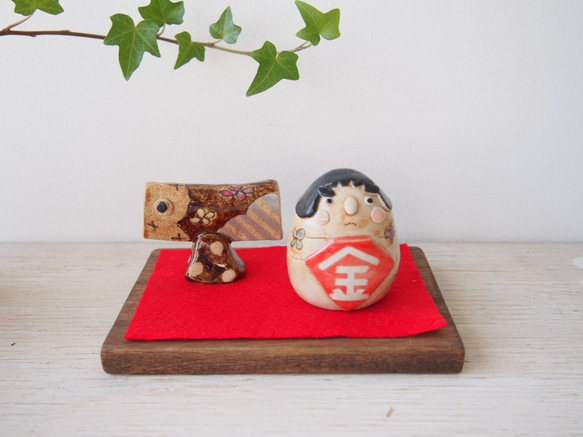 高質で安価 金太郎とこいのぼりセット 五月人形 その他置物 claynote studio 子どもの日