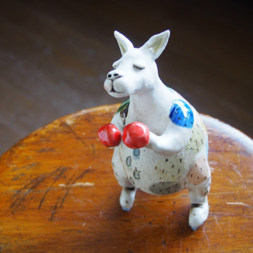 カンガルー オブジェ その他置物 studio claynote 通販 7699468