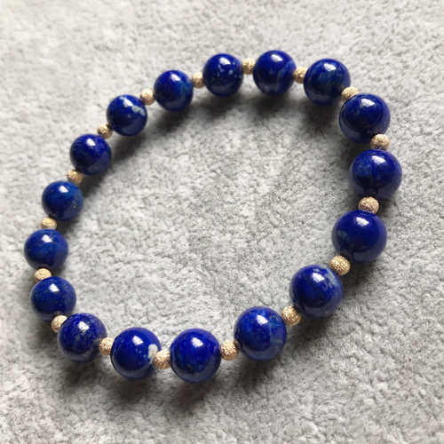 ラピスラズリと14kgf の夜空のブレスレット ブレスレット chouchouette