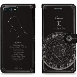 全機種対応　12星座の手帳型スマホケース　--- iPhone/Android　占星術　/プラネタリウム　 4枚目の画像
