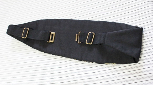 博多織カマーベルト　フォーマル　礼装　金　マルチカラー　ゴールド×ブラック（KM-18） 5枚目の画像