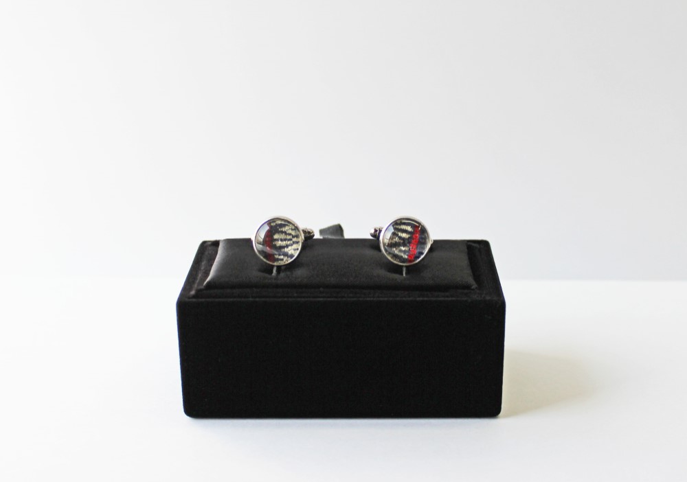 超美品】⑨箱付バーバリーカフス＋タイピンセット 薄けれ 