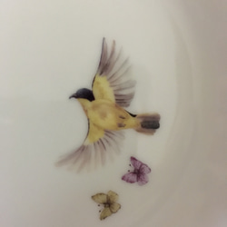 小花と鳥のパスタプレート 2枚目の画像